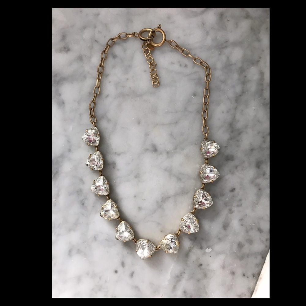 Stella & Dot Rhinestone and Gold Necklace