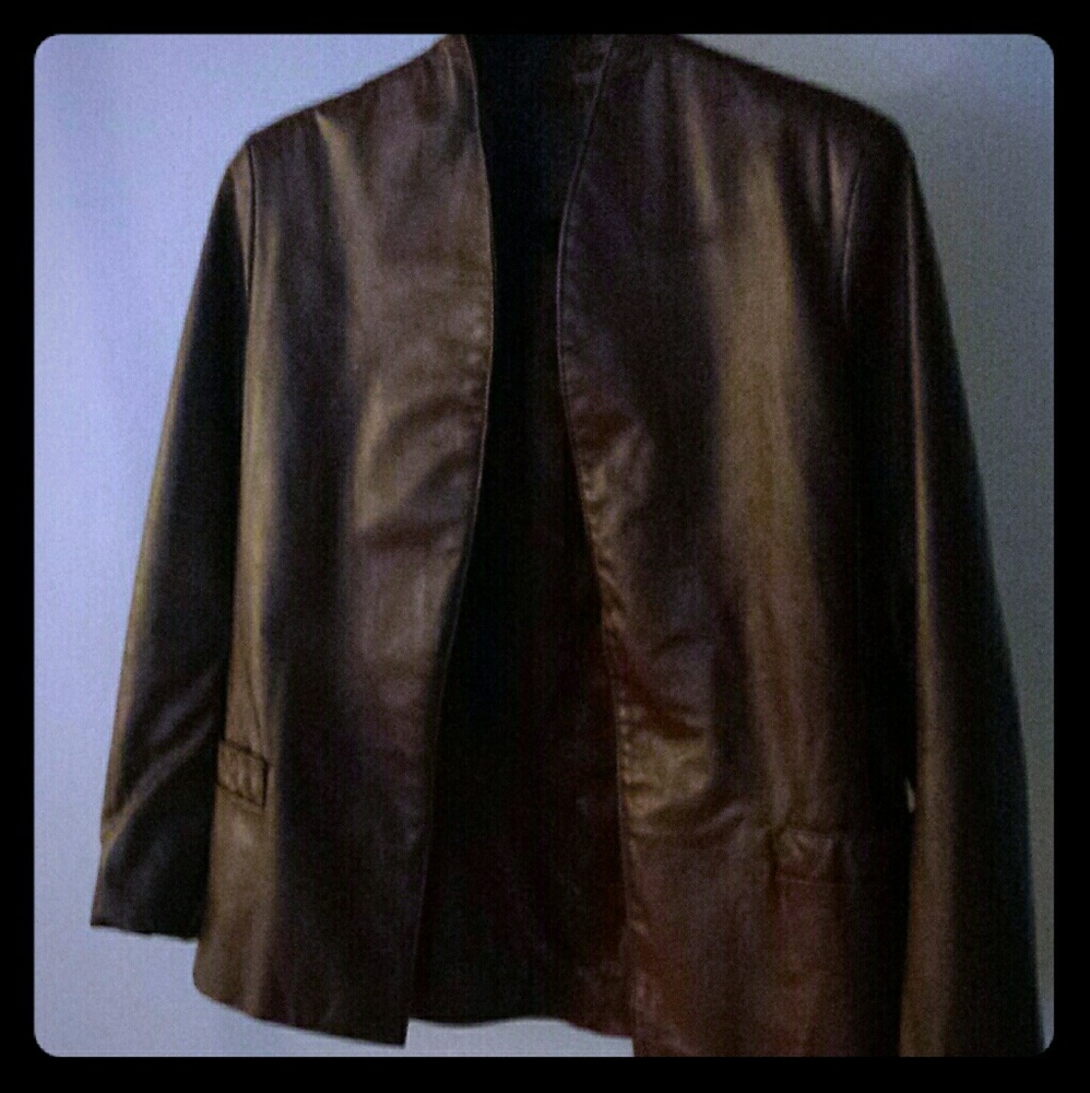 Leather coat