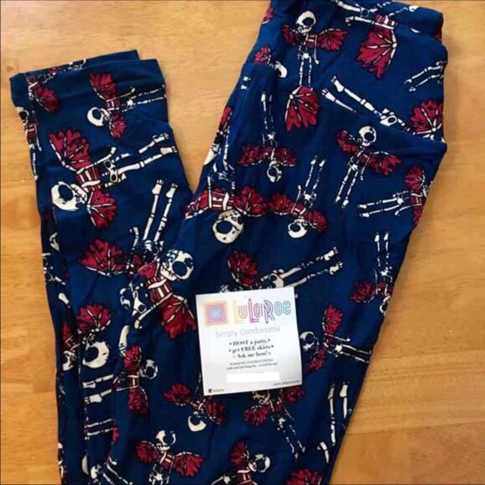 Lula Roe Leggings Skeleton w/ Wings