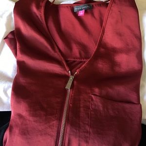 Vince Camuto mixed media blouse