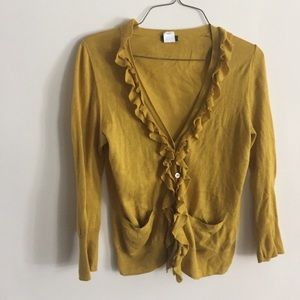 Jcrew ruffle cardigan