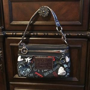Poppy graffiti satchel bag