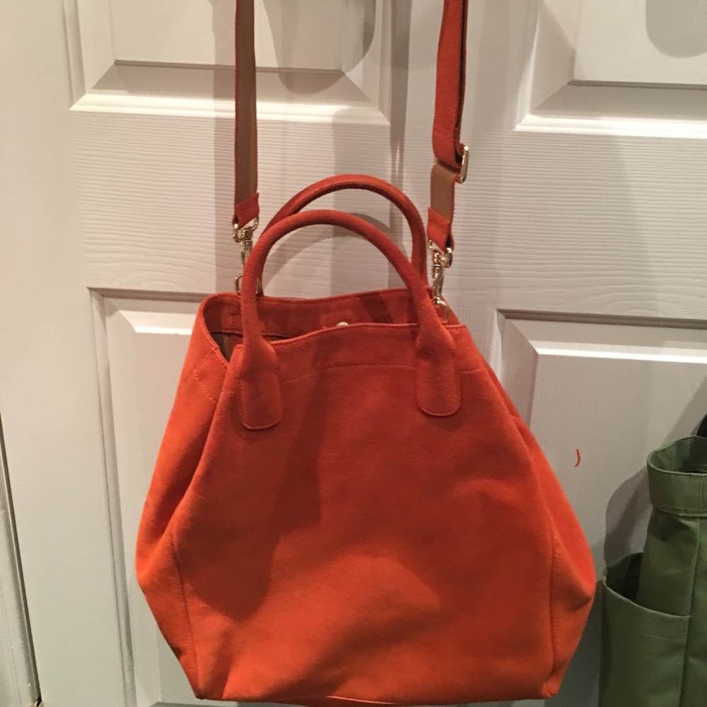 Rust suede bag