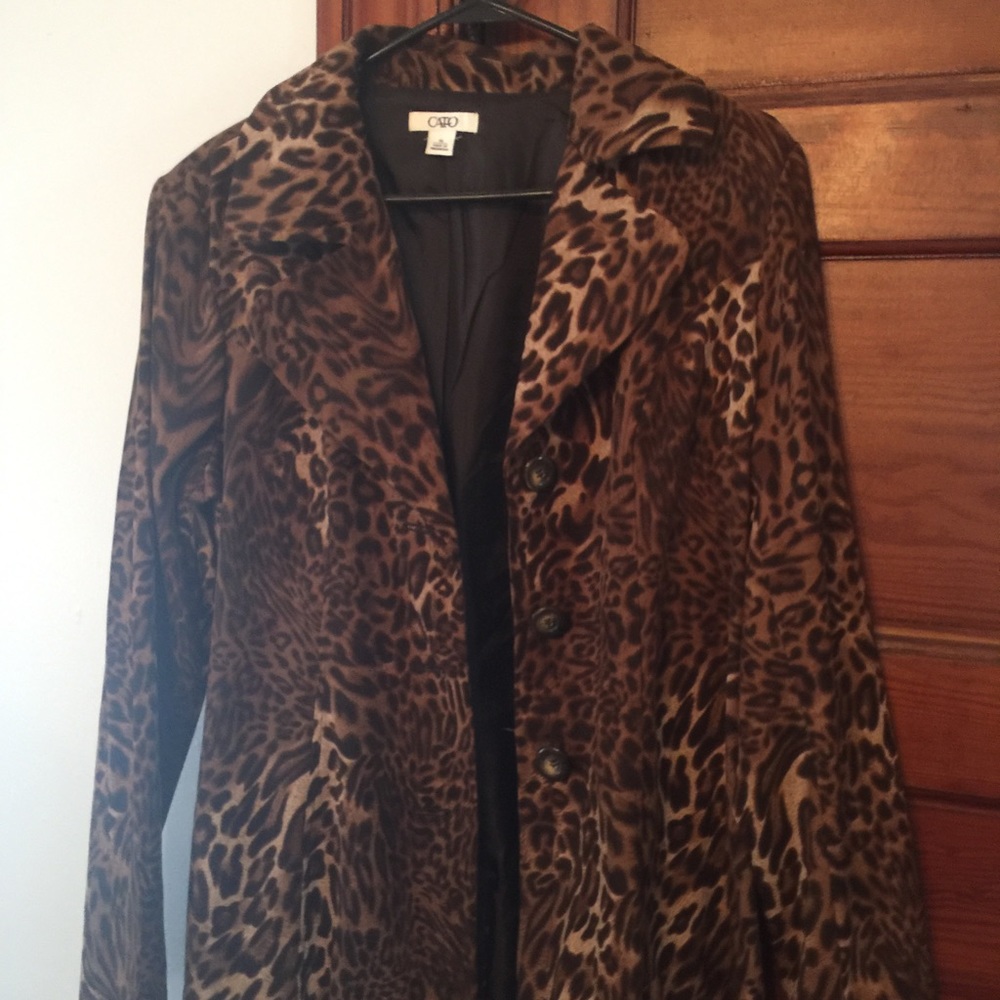 Cato Suede Leopard Blazer