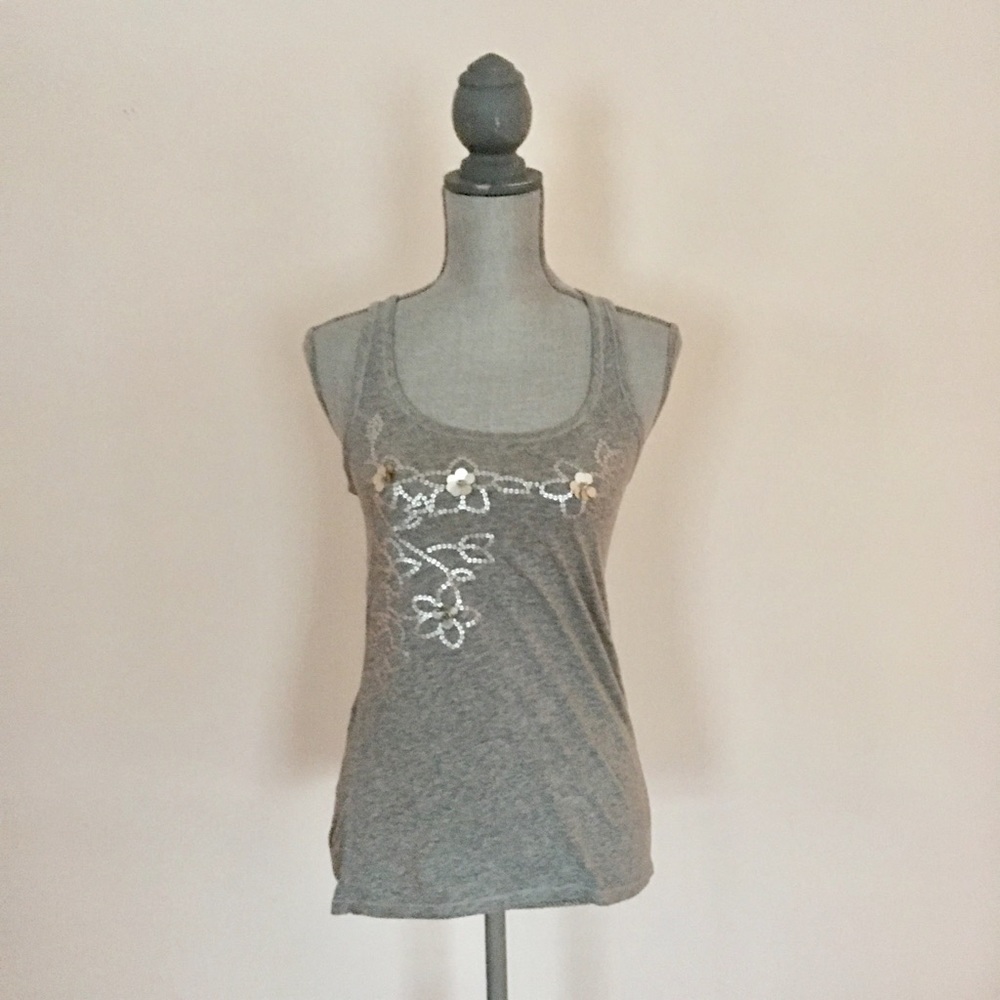 Hollister tank top with beads and sequins details
