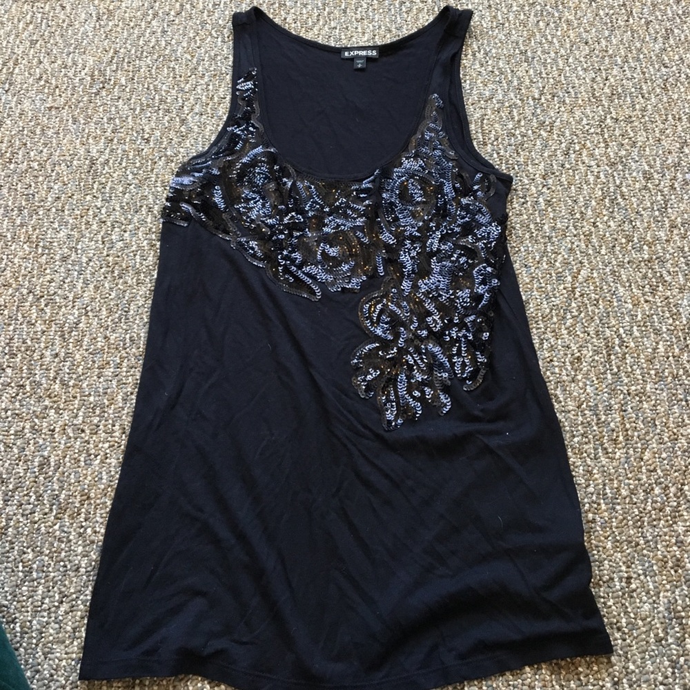 Black express tank top