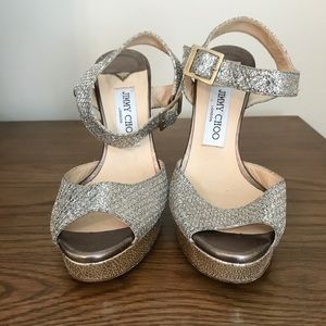 Jimmy Choo Linda Glitter platform sandal