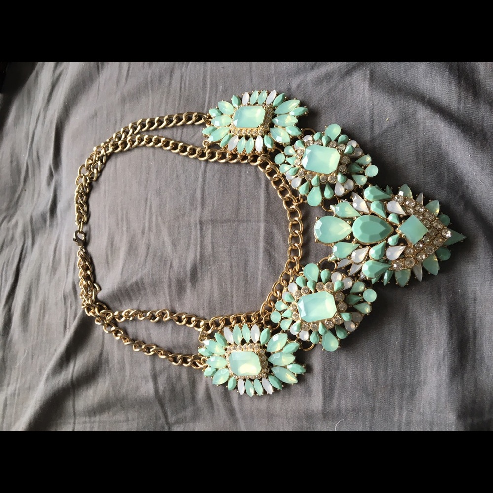 Mint Gem Statement Necklace ❤held for bundle❤