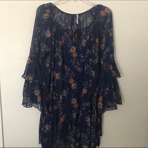 Free people floral chiffon dress