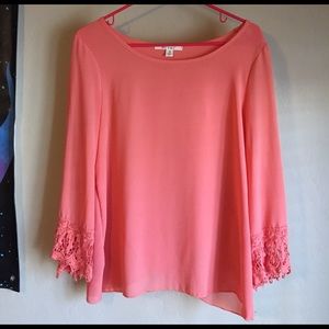 Super Cute Criss Cross Back Peach Shirt