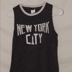 STRANDED New York City graphic muscle tee