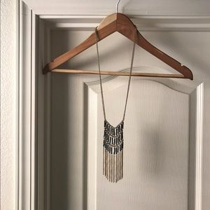 Boho Beaded Fringe Long Necklace
