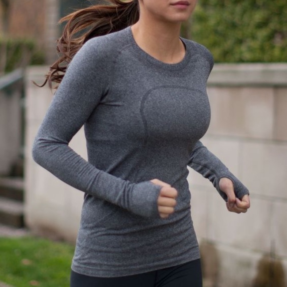 Lululemon Dark Grey LS Swiftly 10