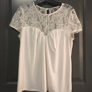 Ivory and lace Express blouse