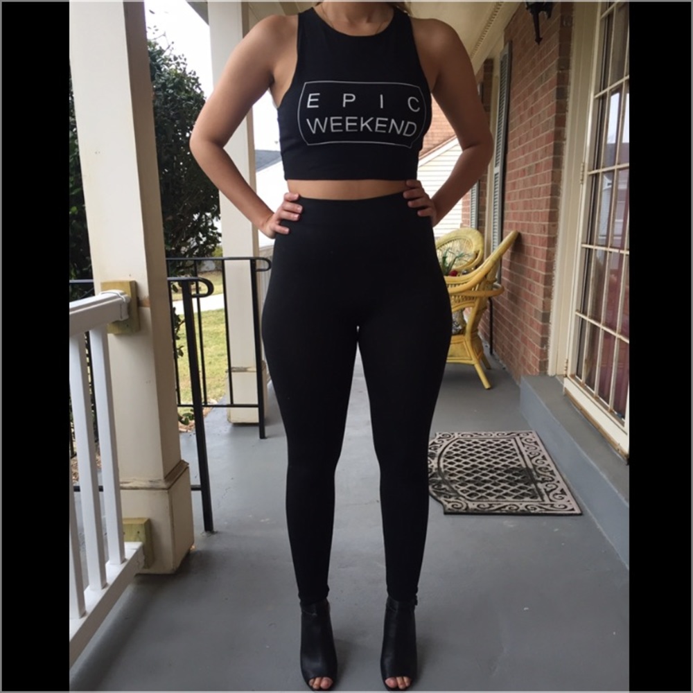 Black crop top