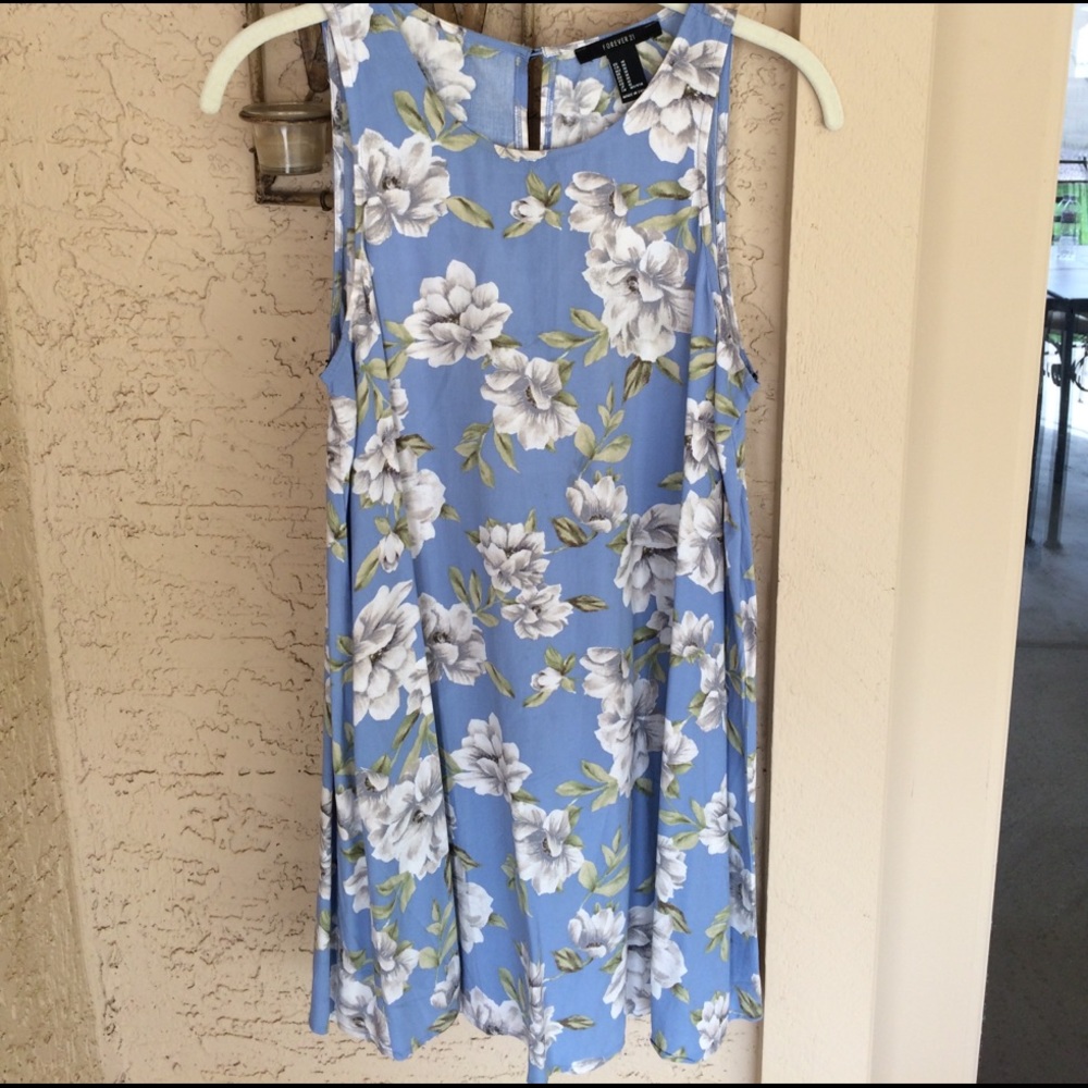 Forever 21 blue floral dress