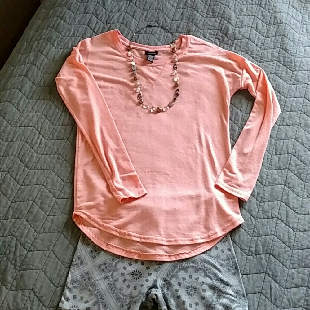 Peach long sleeved top