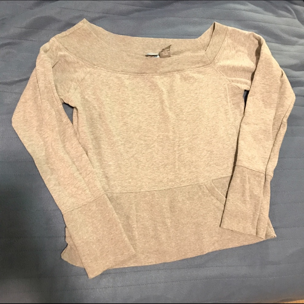 Grey one shoulder sweater