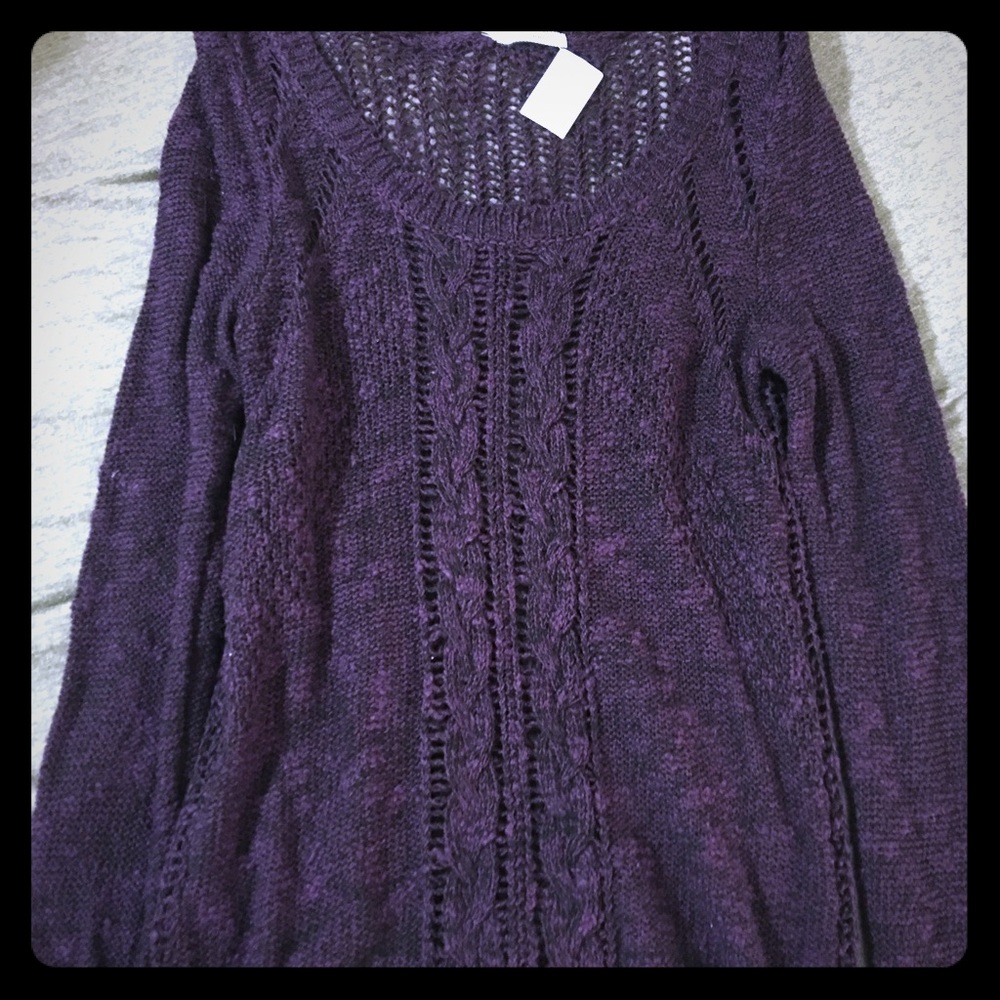 Purple sweater from Maurice's.
