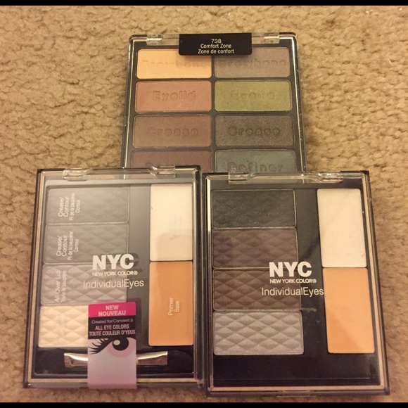 Makeup 3 Eyeshadow Palettes From Wetnwild And Nyc Color Poshmark