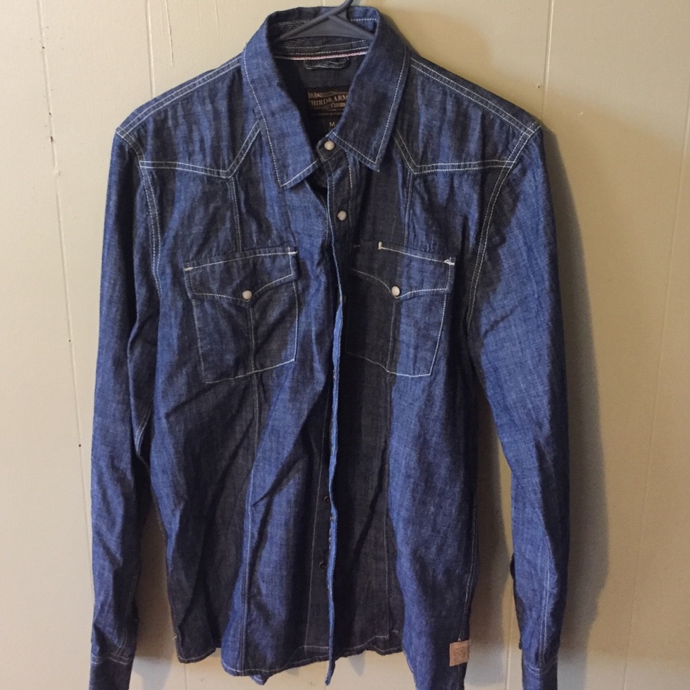 Los Angeles 3rd & Army denim button up