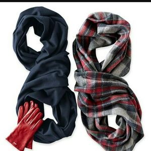 Mark and Graham Navy Wool Scarf