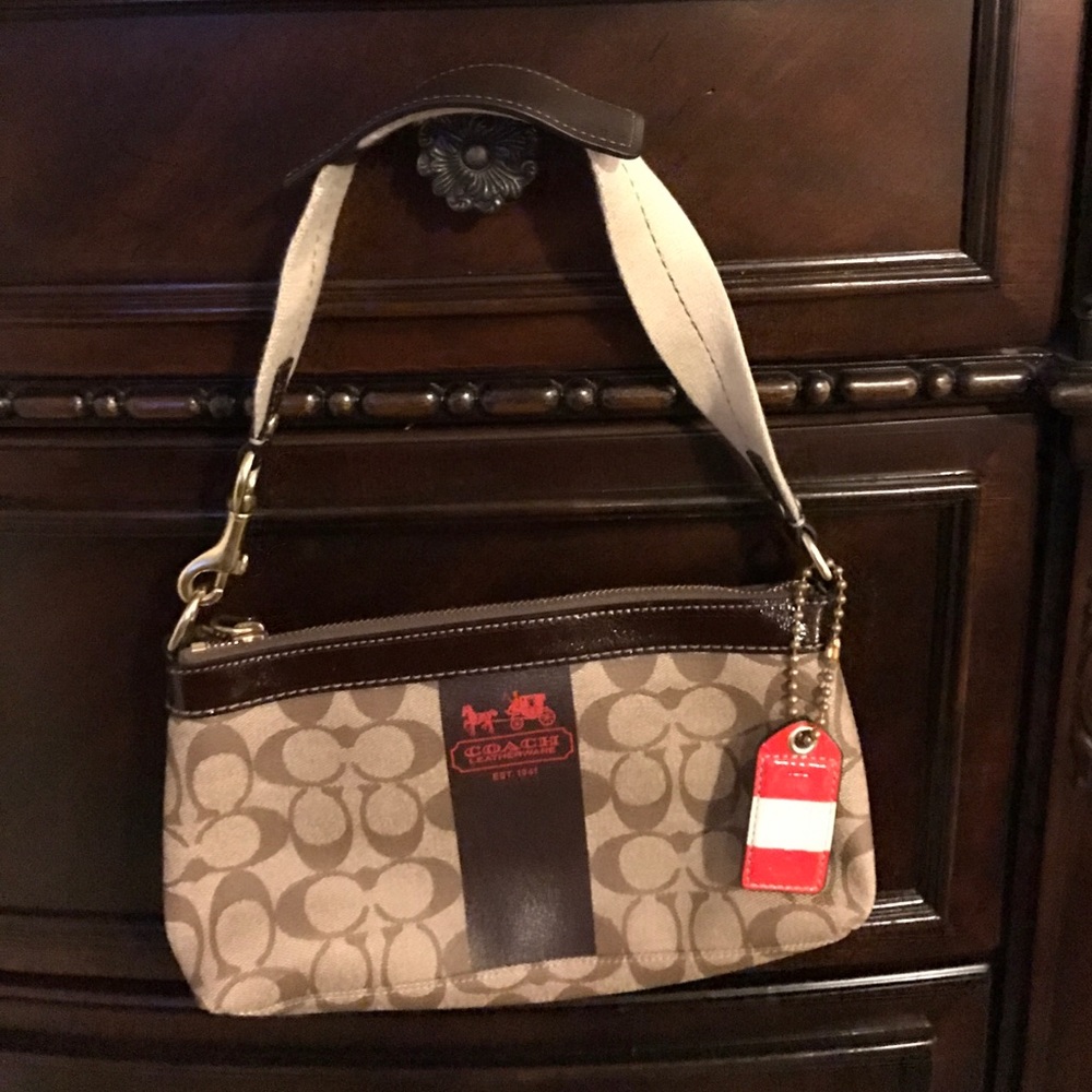 Signature heritage stripe handbag