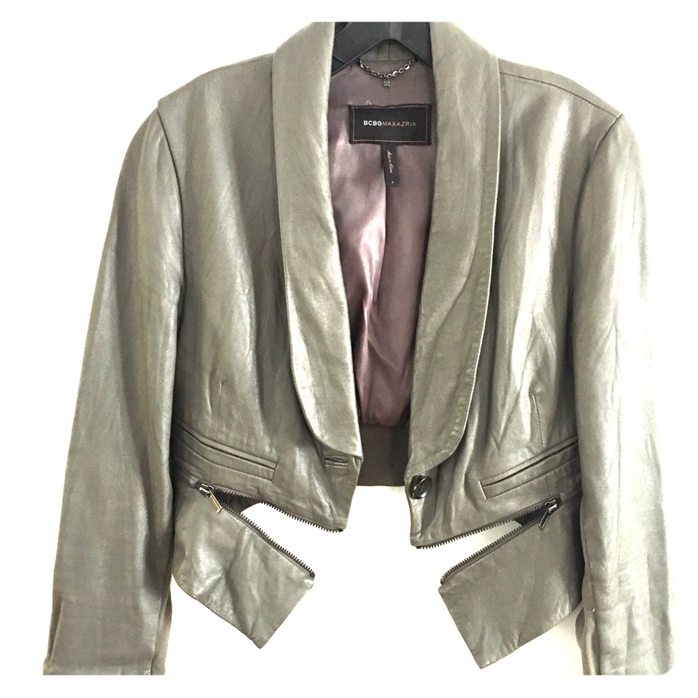 Cropped Leather Jacket