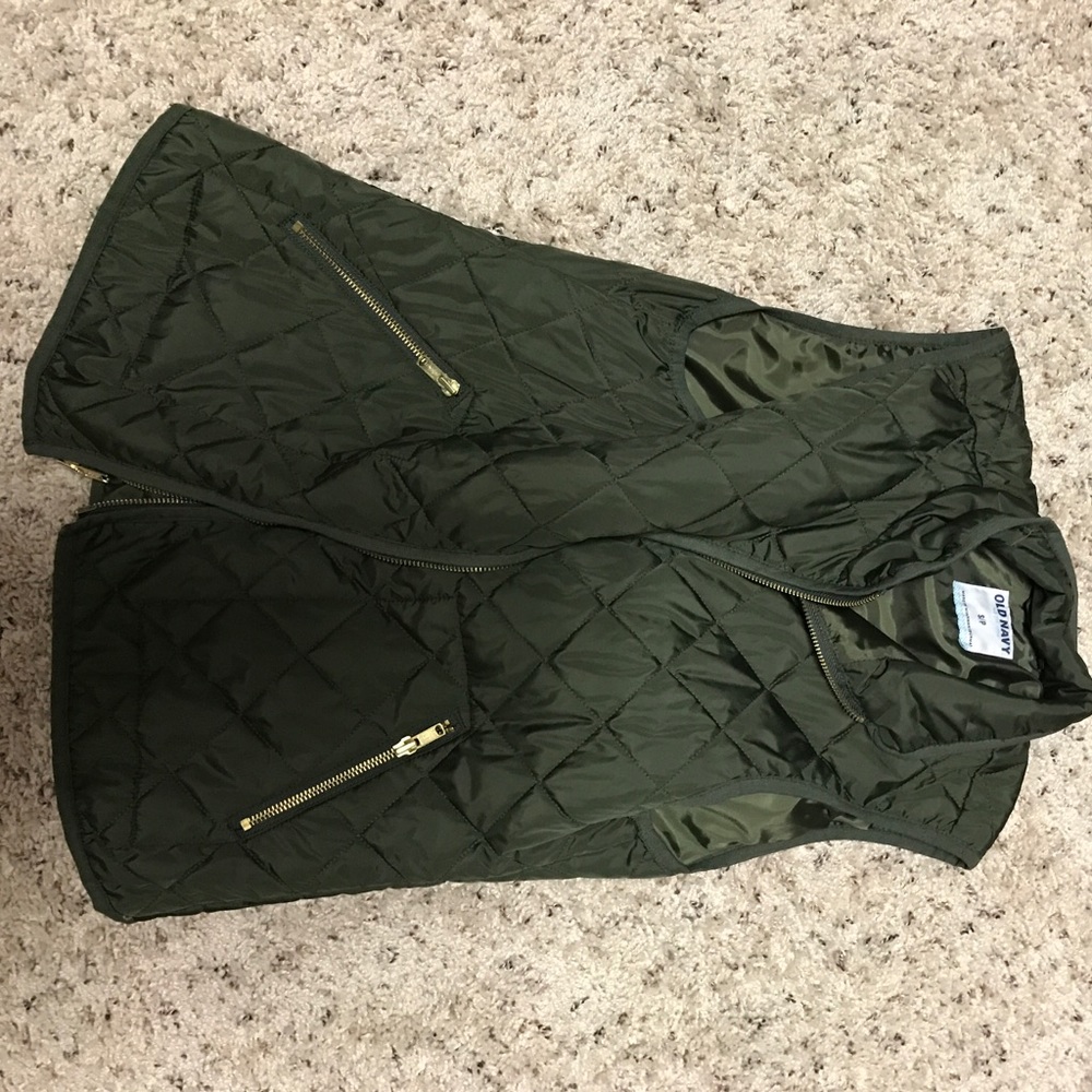 Olive green old navy vest