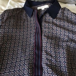 Loft Long sleeve button front blouse.