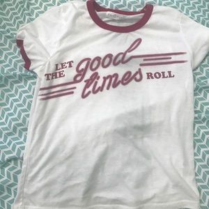 Never worn graphic ringer tee