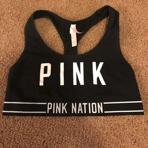 black PINK sports bra