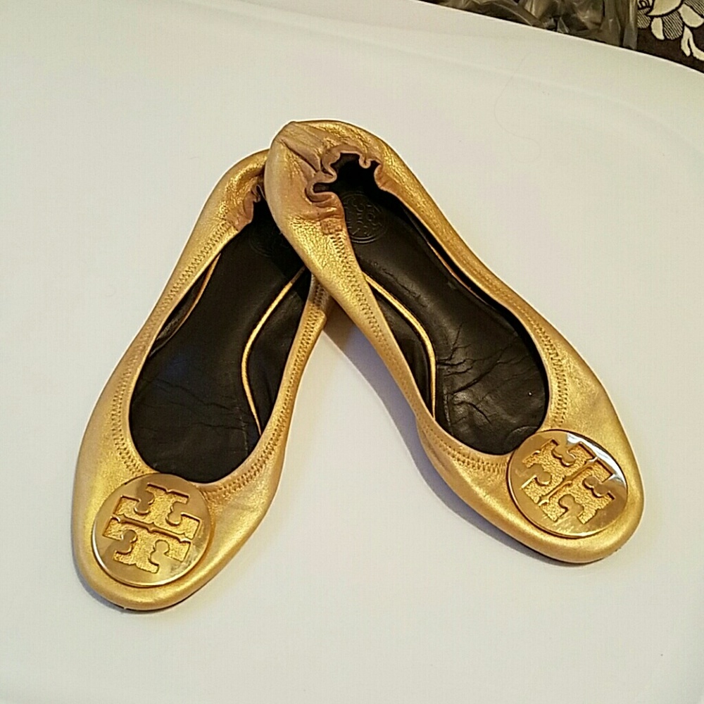Loved Gold Tori Burch Flats