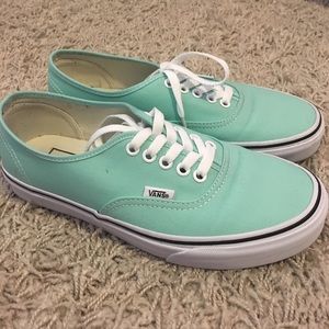 Beach Glass/ True White Authentic Vans