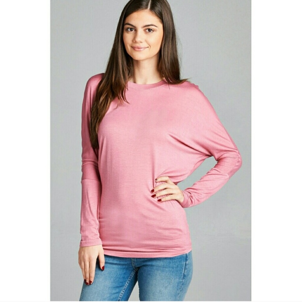 LAST (M) Pink Mauve Dolman Top
