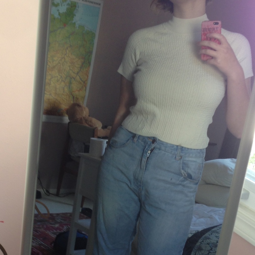 Norman Marcus knit cream top