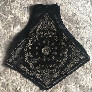 Velvet Embroidered Free People top