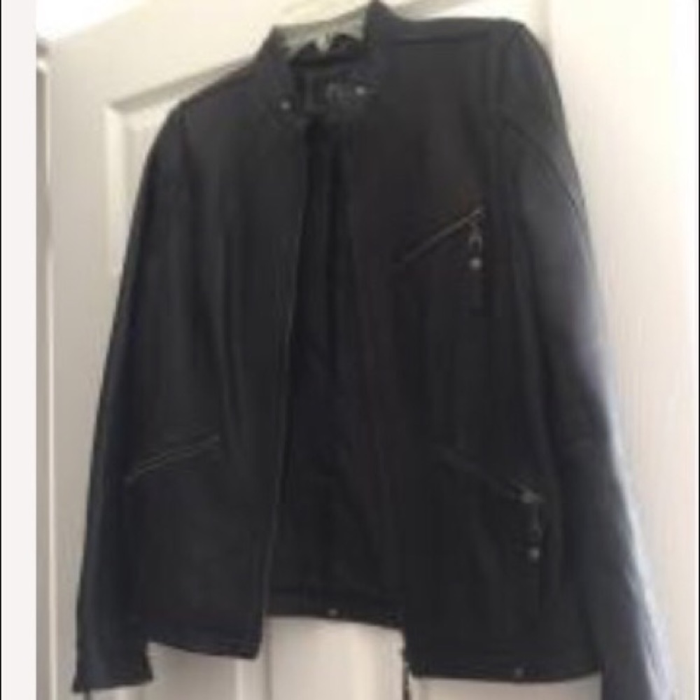Black leather jacket