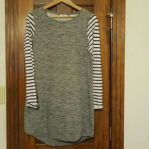 Levi's long sleeve striped the shirt dress