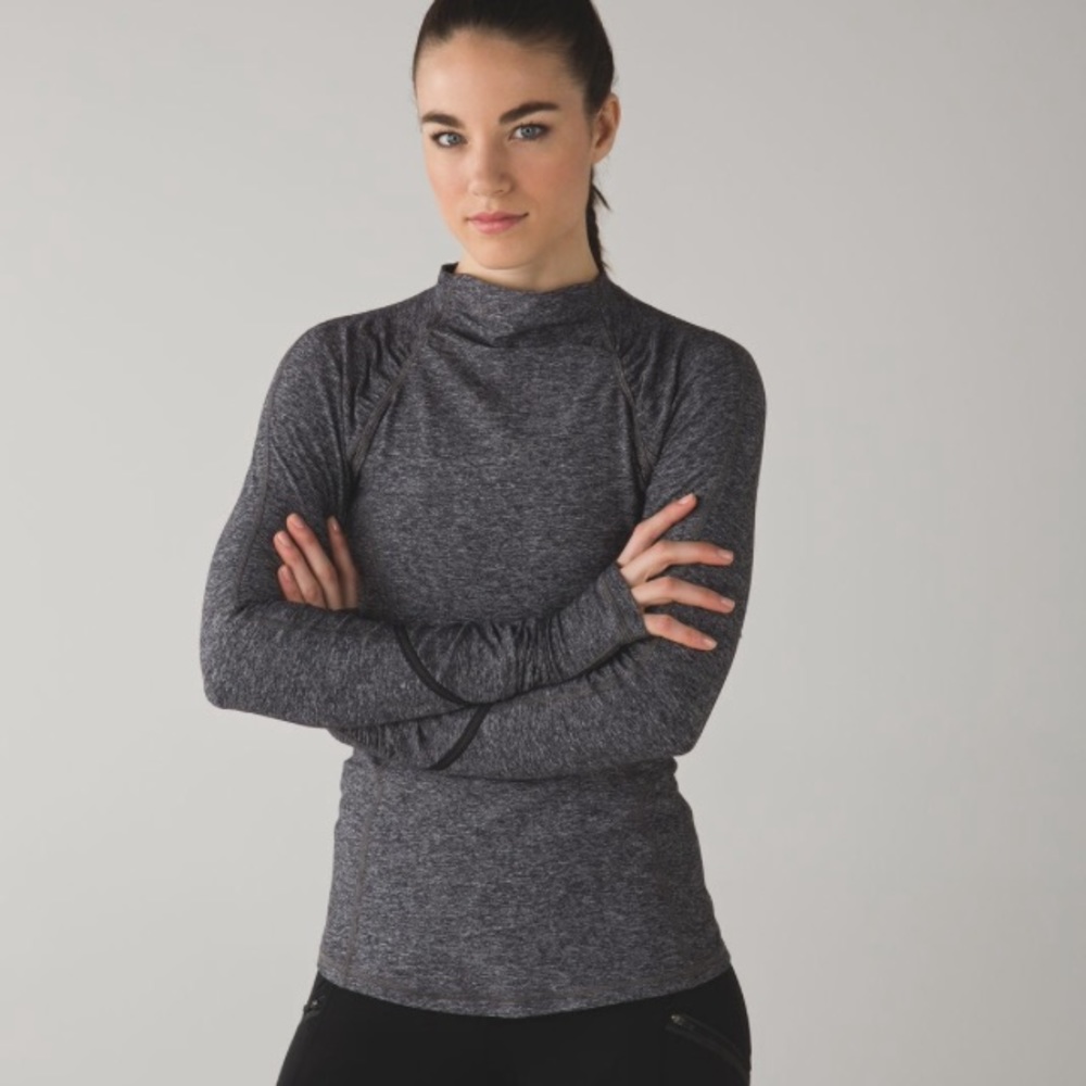 Lululemon Warm It Up Long Sleeve Heathered Black