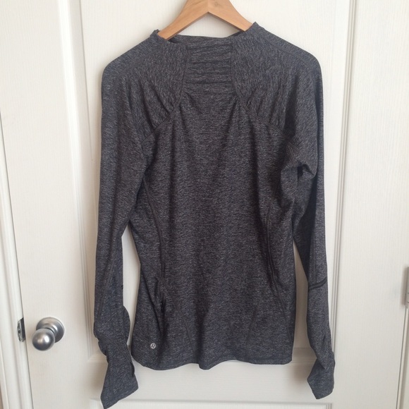 Lululemon Warm It Up Long Sleeve Heathered Black - Picture 4 of 4