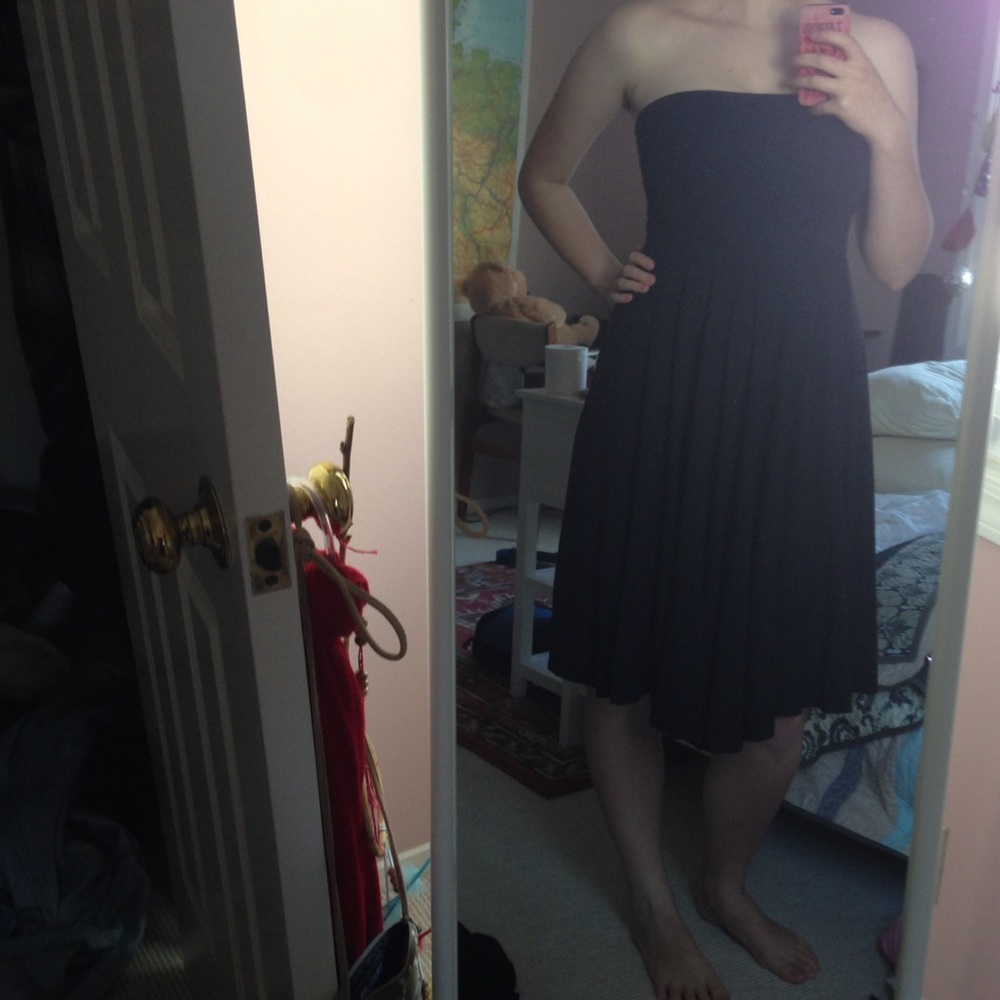 Garnet hill black strapless dress !!SOLD!!