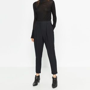 Zara Black Carrot Trouser Pant Sz M and S
