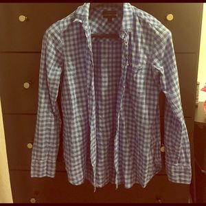 JCREW Gingham women's oxford shirt -perfect shape