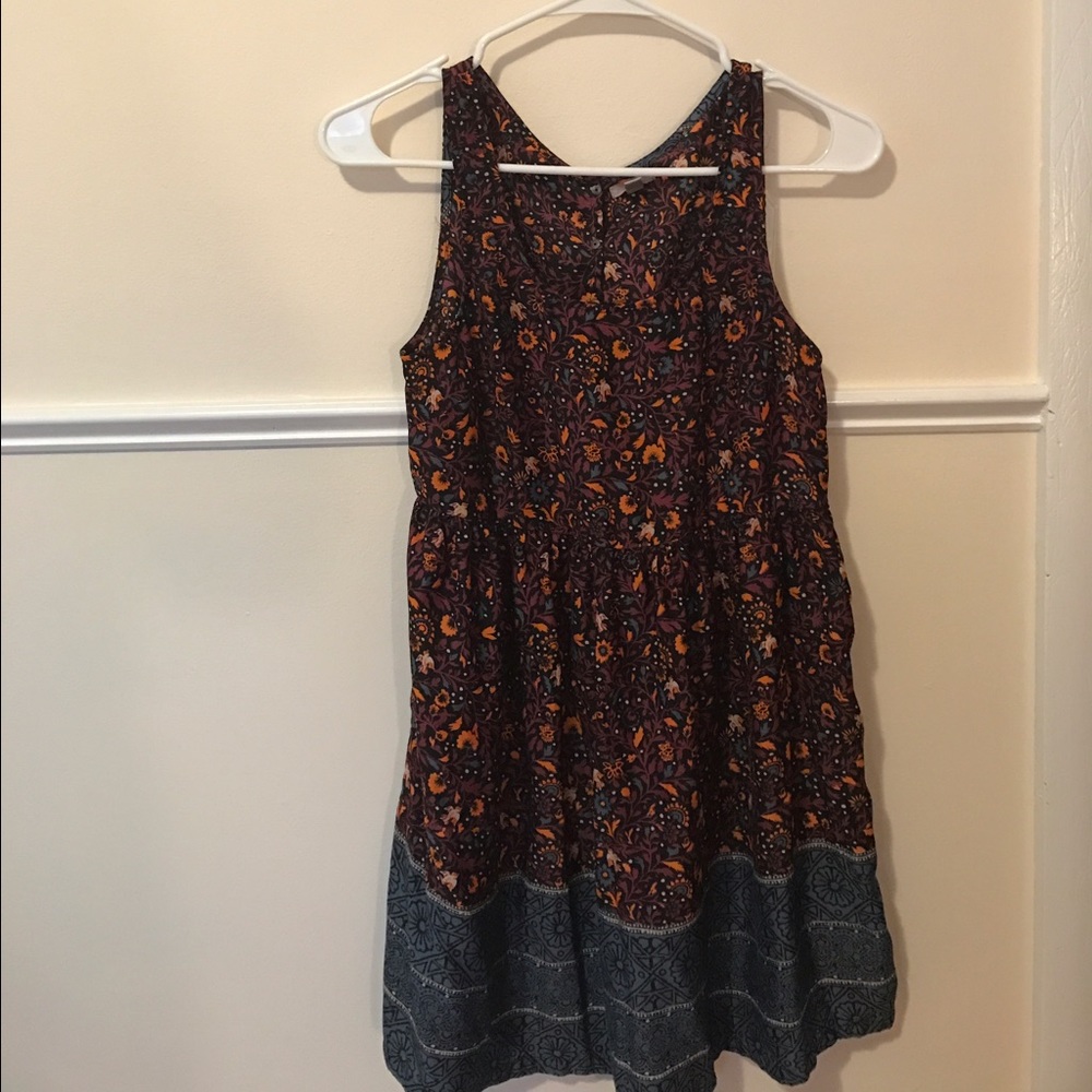 Floral/paisley mini dress