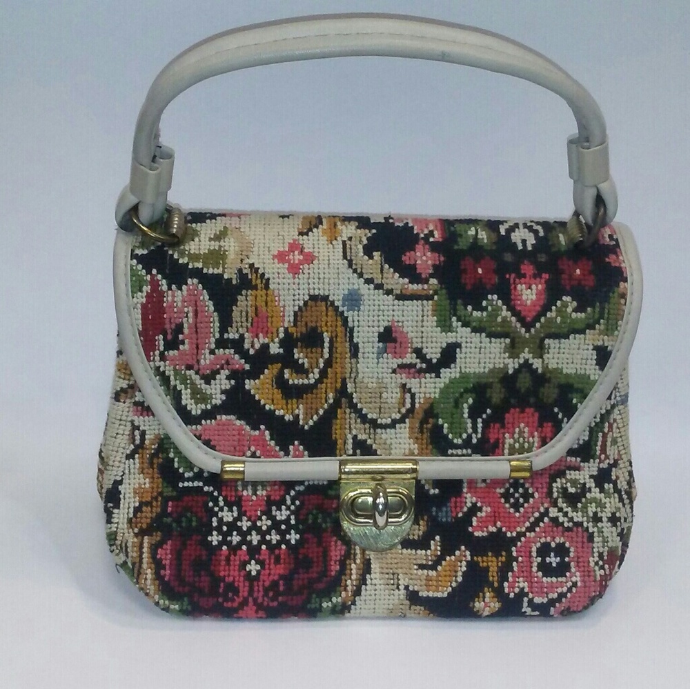 Vintage 1950's-1960's Jaclyn Tapestry Hippie Purse