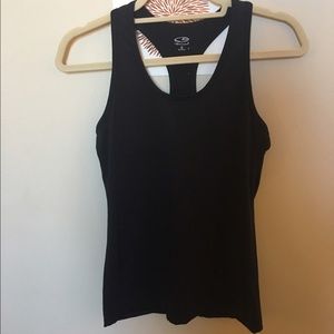 Tight black work out tank top