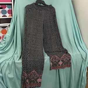 Boho wide leg pants