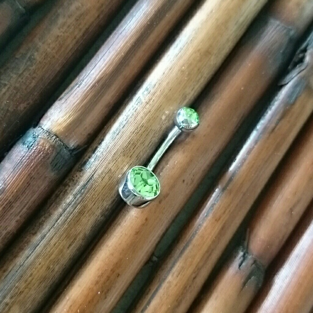 Belly button ring,  surgical steel, new.