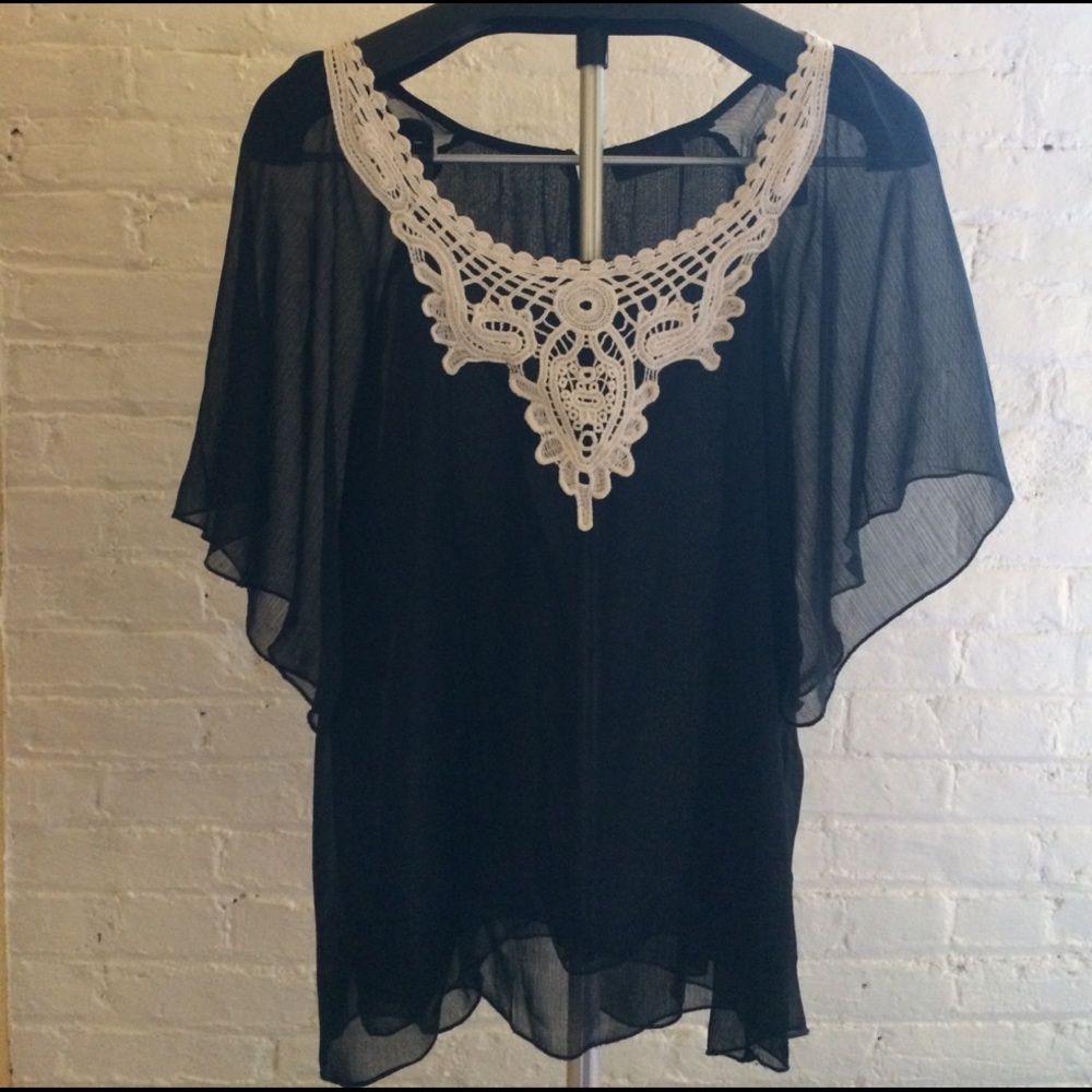 Black & White Bohemian Top